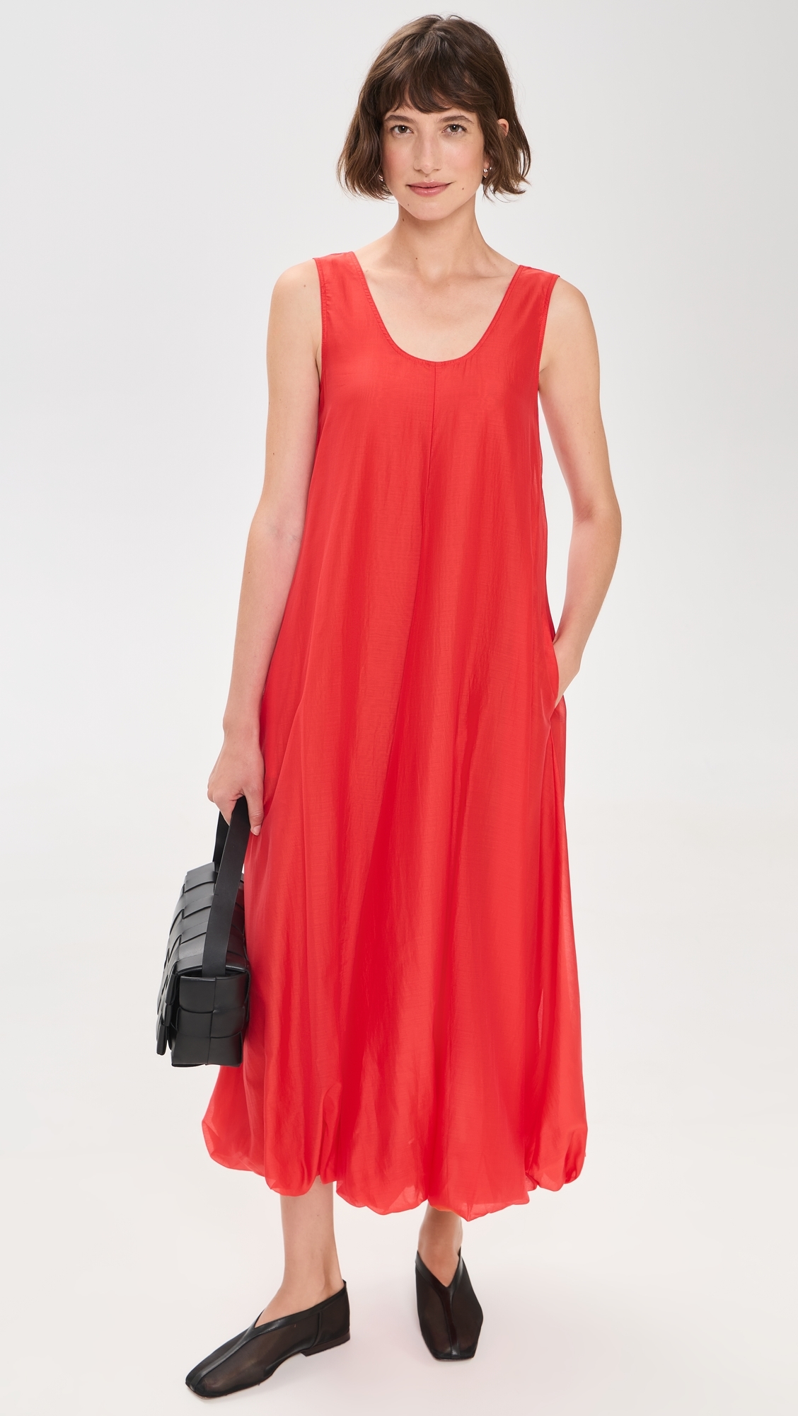 Long Balloon Dress Coral