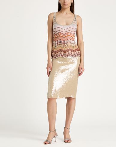 Woman Top Sand Size 6 Viscose, Metallic fiber, Polyamide, Polyester