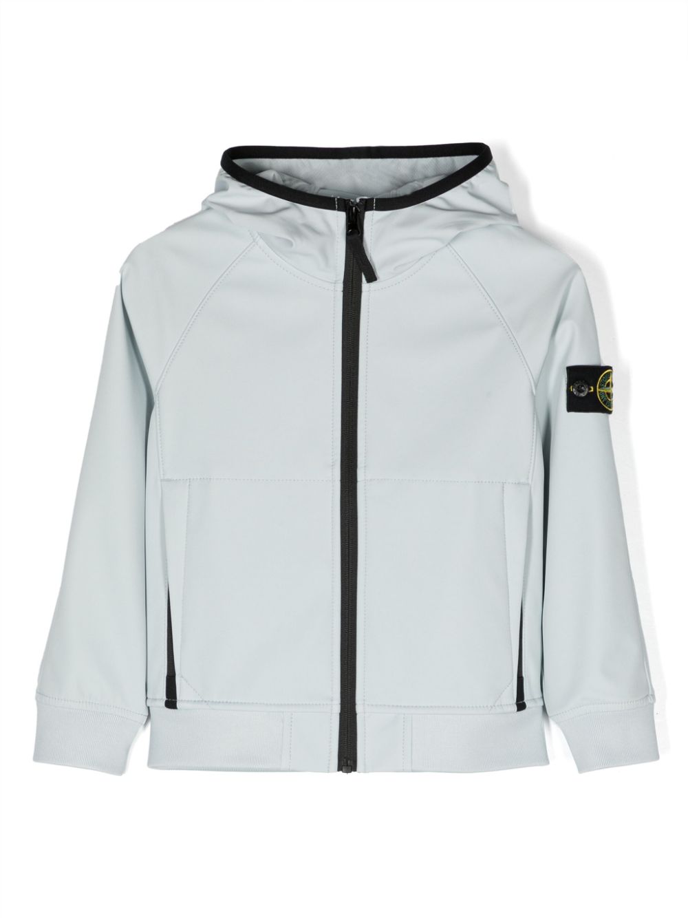 Compass-badge hooded jacket - Blue