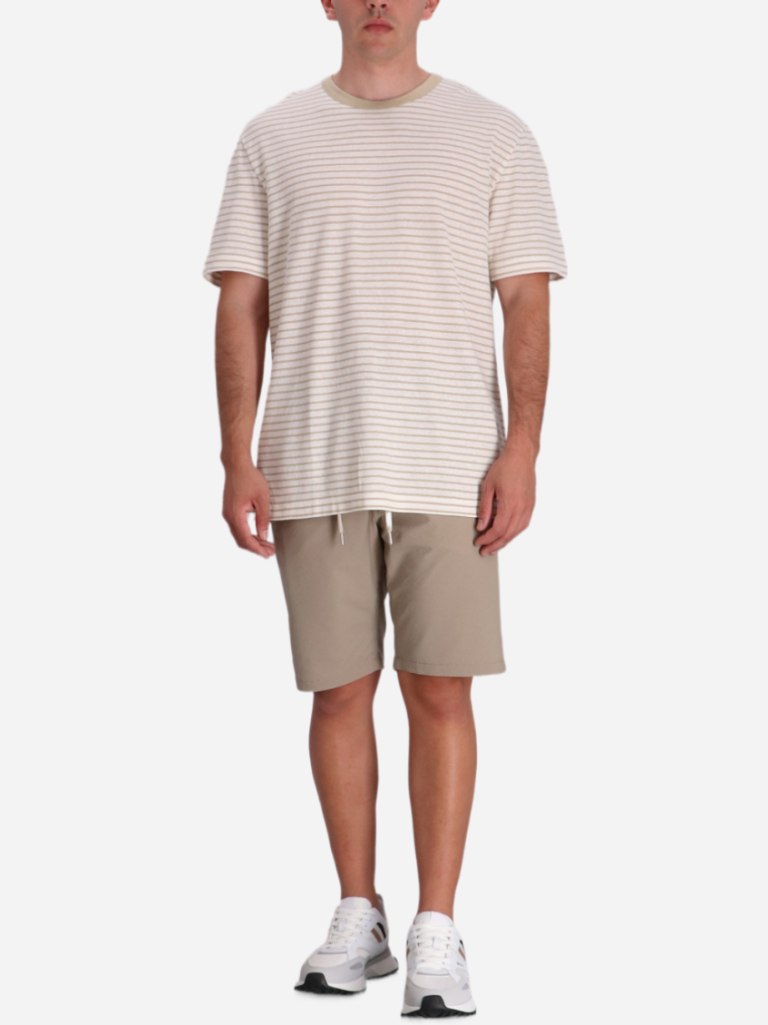 Beige Crew-neck T-shirt