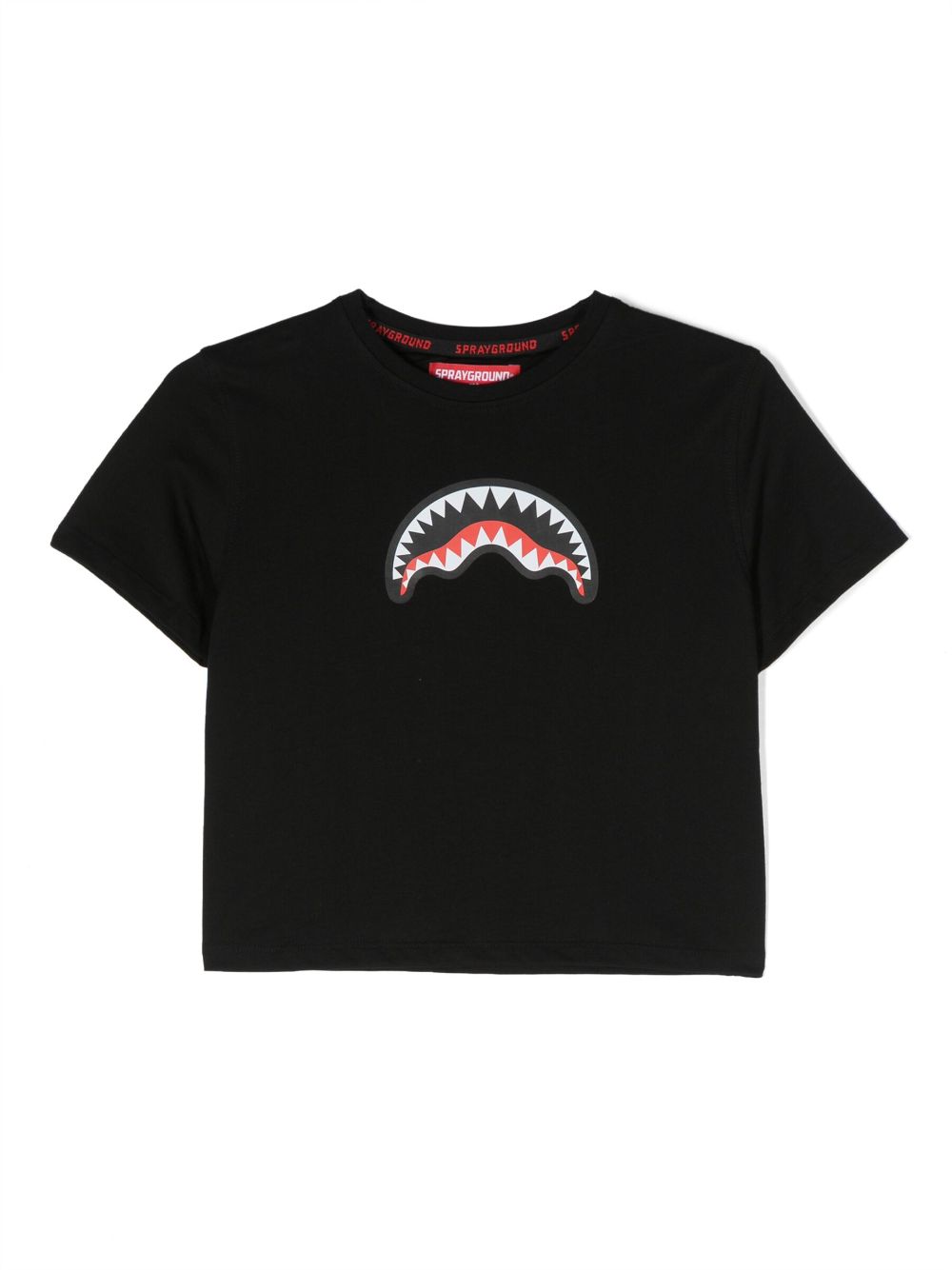 Shark teeth-print T-shirt - Black