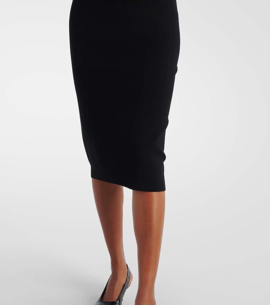 Teak knitted midi dress