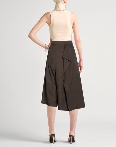 Woman Pants Dark brown Size 1 Cotton