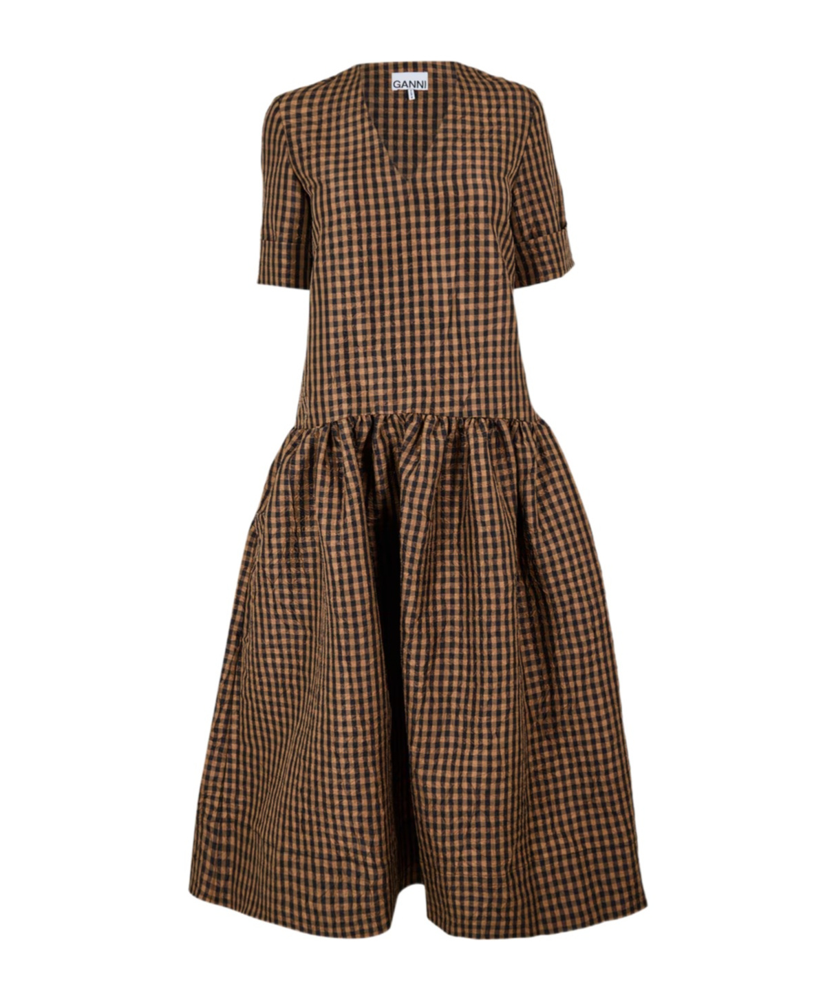 Plaid short-sleeved dress