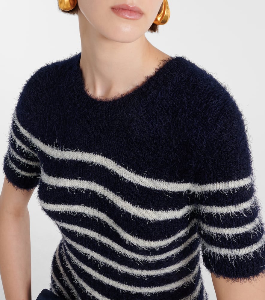 Helen striped silk and cashmere midi dress