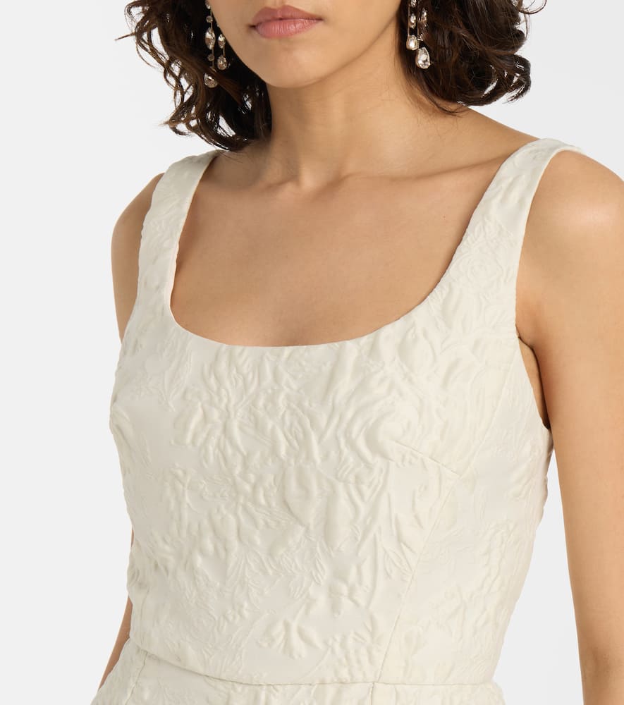 Floral jacquard gown