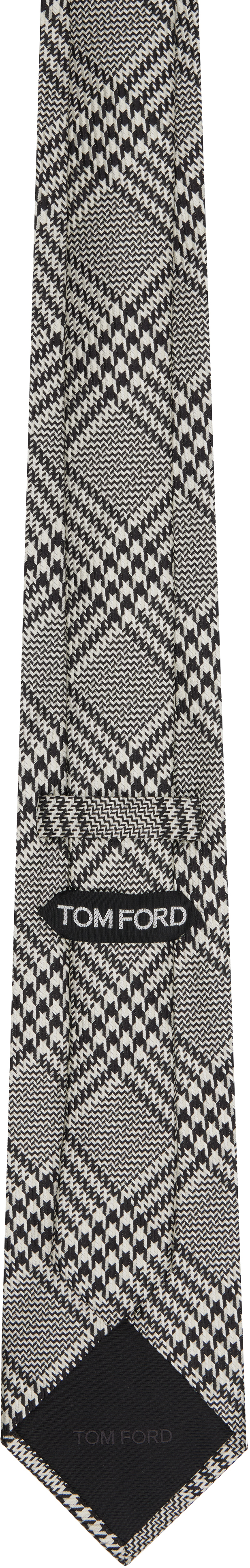 Black & White Mouline Prince Of Wales Tie