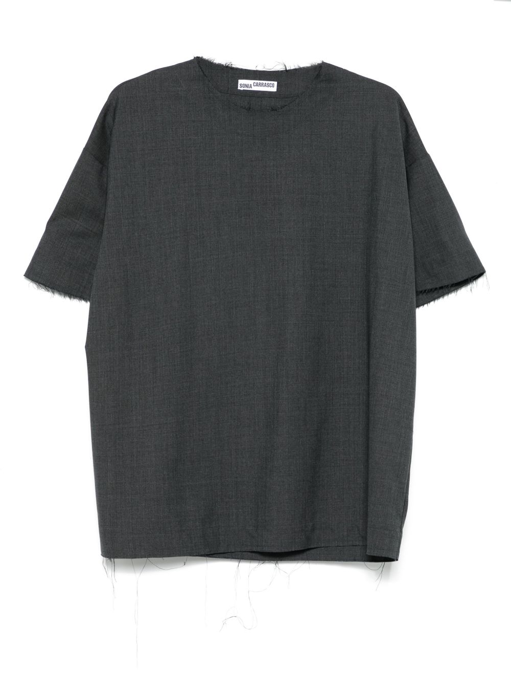Tailored pinstripe top - Grey