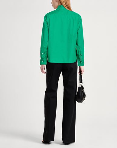 Woman Shirt Green Size S Cotton