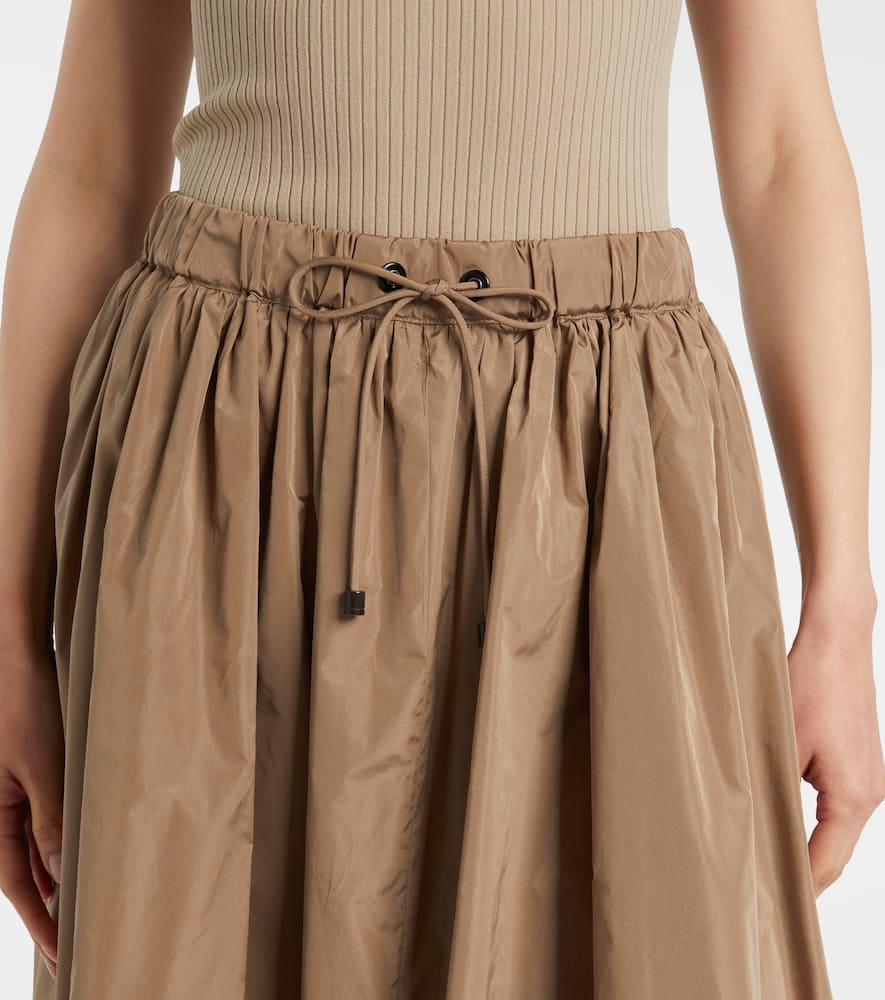 Lonza taffeta midi skirt