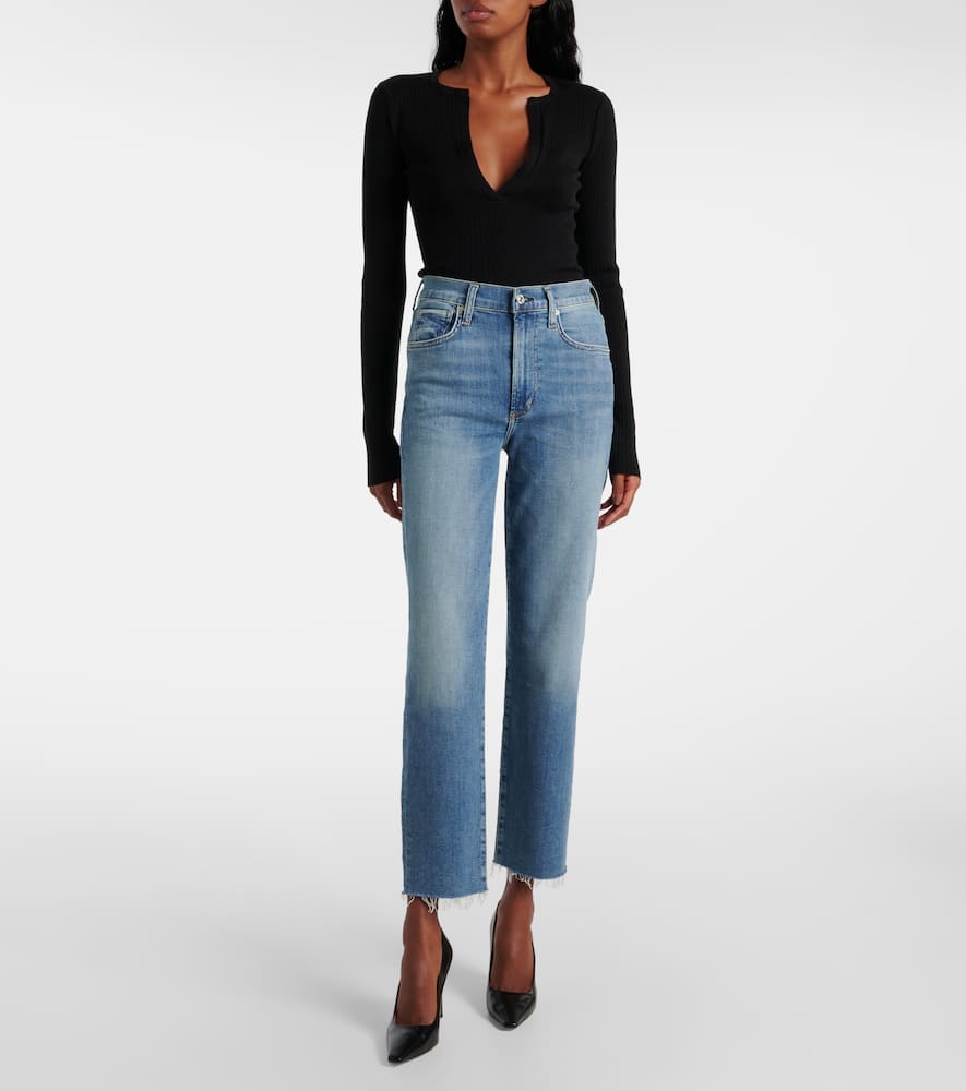 Caia high-rise straight jeans