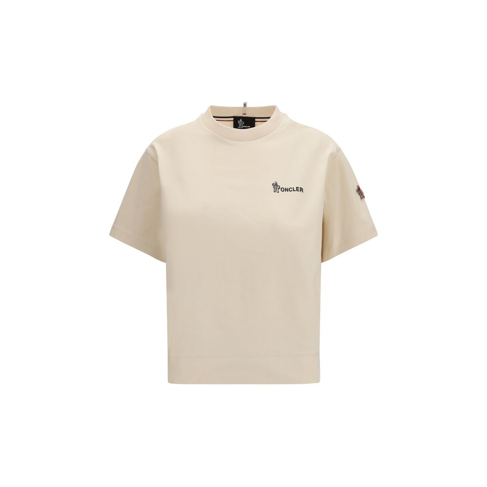 Logo-Print Cotton T-Shirt — Beige