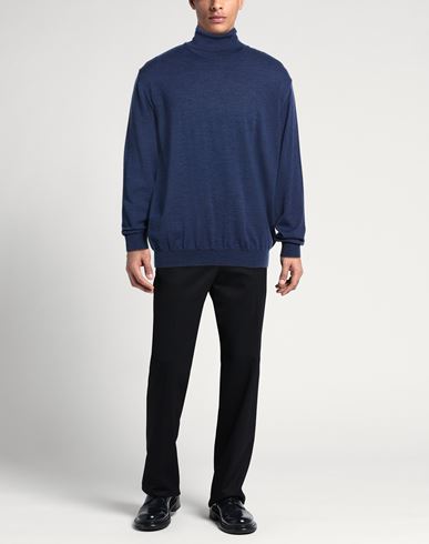 Man Turtleneck Blue Size 46 Virgin Wool
