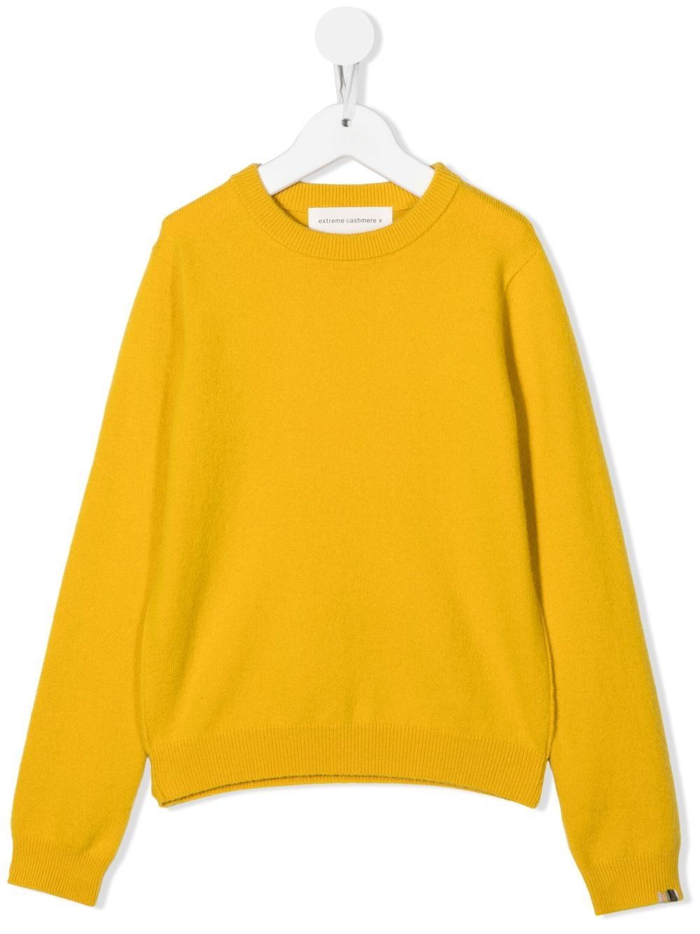 Ribbed-knit long-sleeved jumper - Yellow