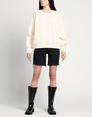 Woman Sweatshirt Cream Size L Cotton, Polyester