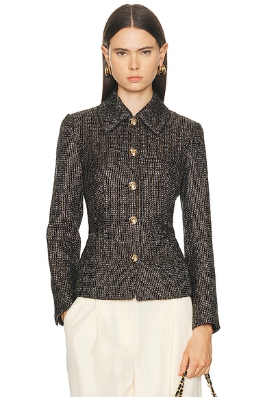 L'Academie Rita Jacket in Black,Gold