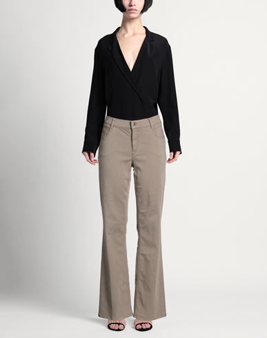 Woman Jeans Taupe Size 16 Organic cotton, Lyocell, Elastomultiester, Elastane
