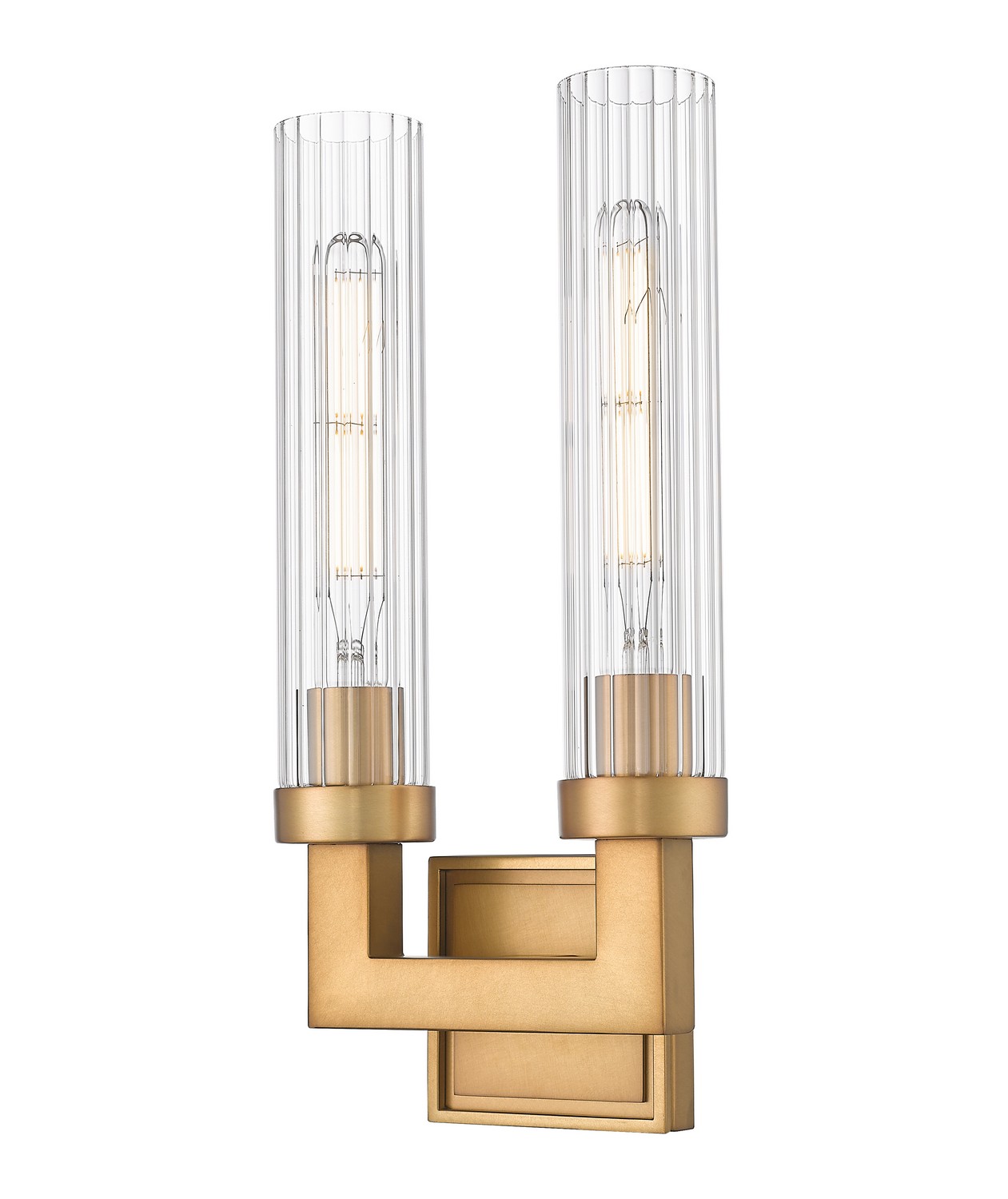 Rubbed Brass Wall Sconce from the Beau Collection