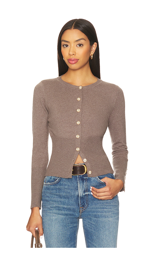 HEARTLOOM Seurat Cardi in Brown. L. Also in XS, S