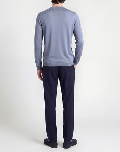 Man Sweater Slate blue Size 44 Cashmere