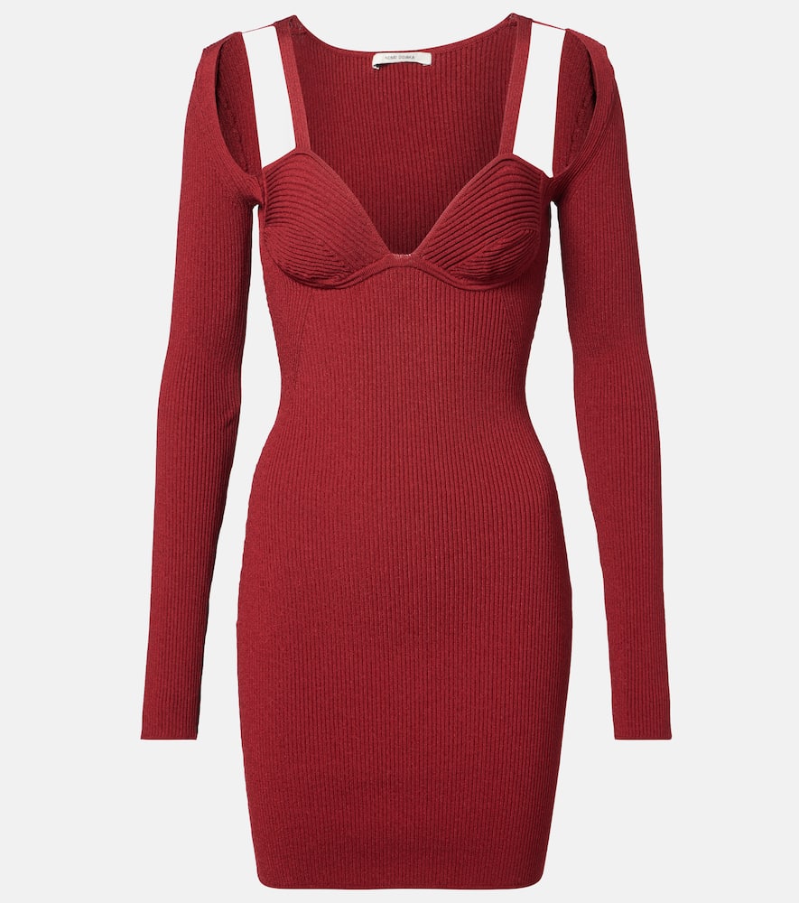 Cutout knitted minidress