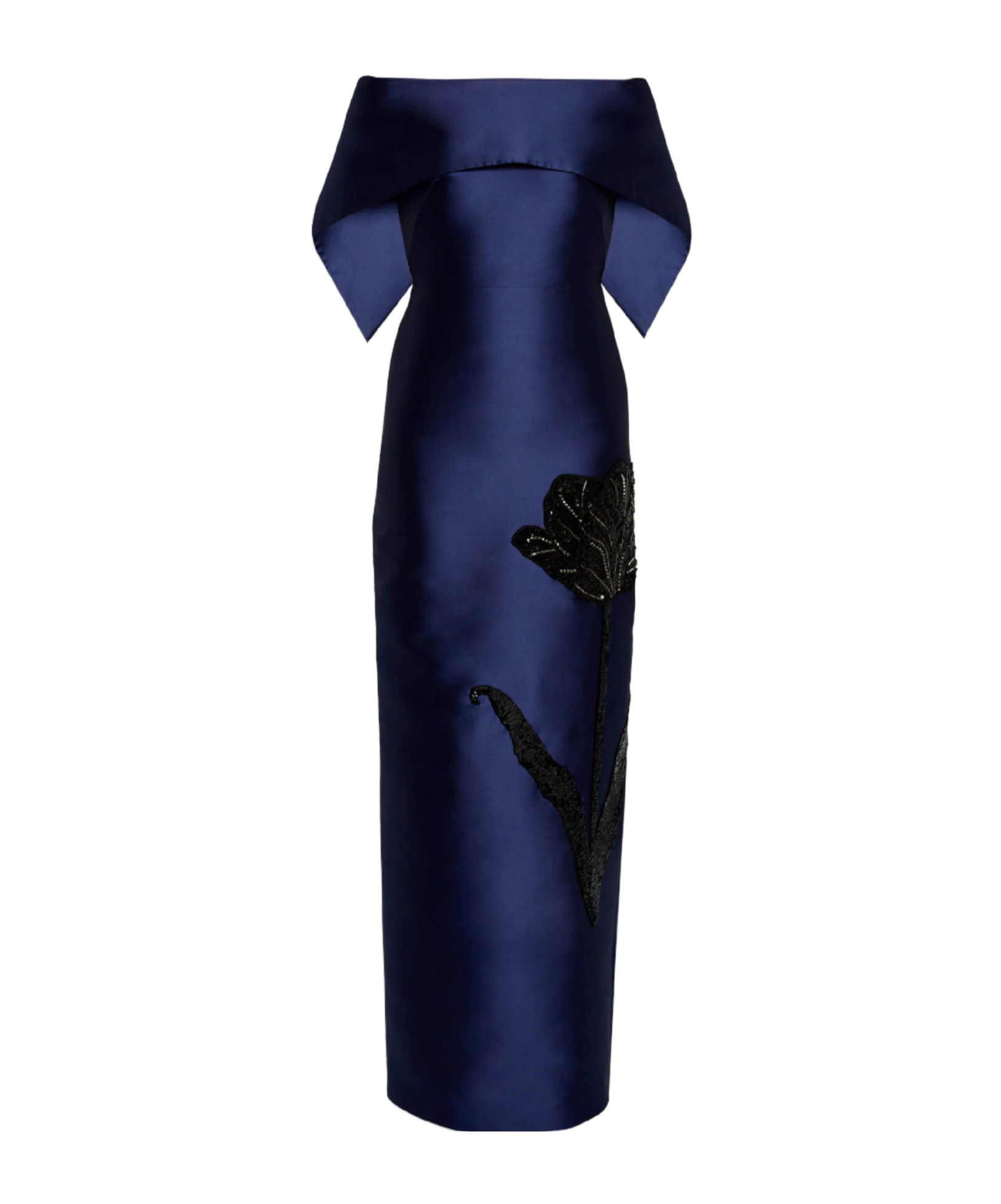 Embellished Mikado Off-The-Shoulder Gown