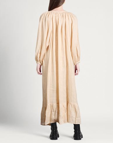 Woman Maxi dress Beige Size ONESIZE Linen