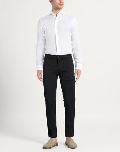 Man Pants Black Size 38 Cotton, Elastane