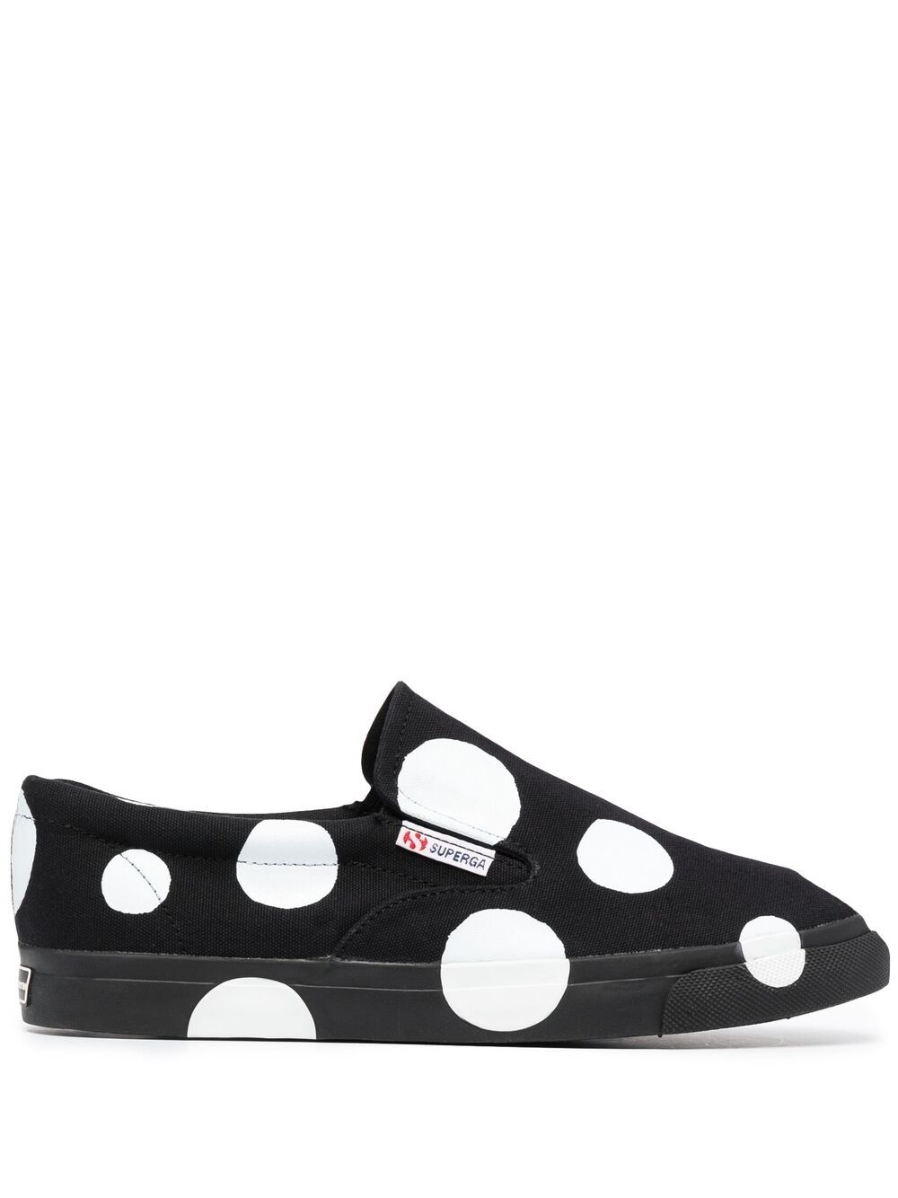 X Superga dot print slip-on sneakers - Black