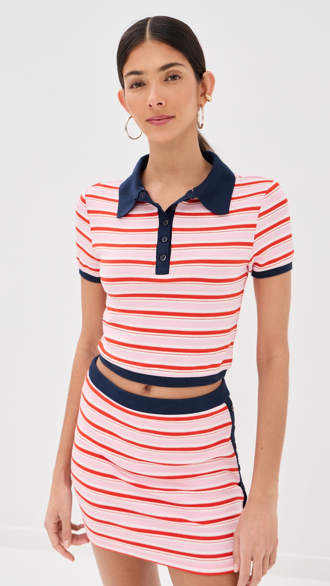 Marnie Knit Polo Tulip Stripe
