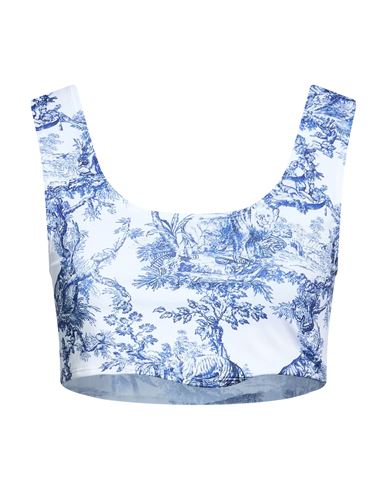 Woman Top Bright blue Size S Polyester, Elastane