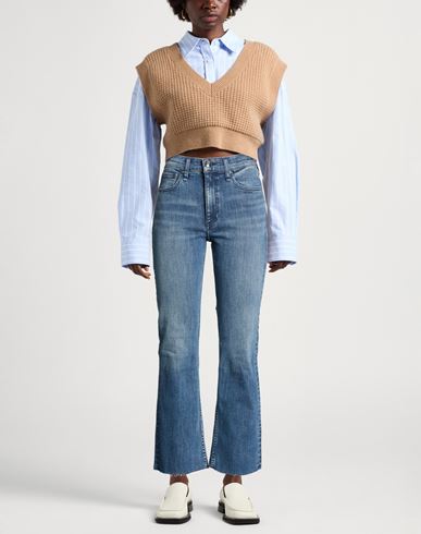Woman Jeans Blue Size 27 Cotton, Polyurethane, Elastane