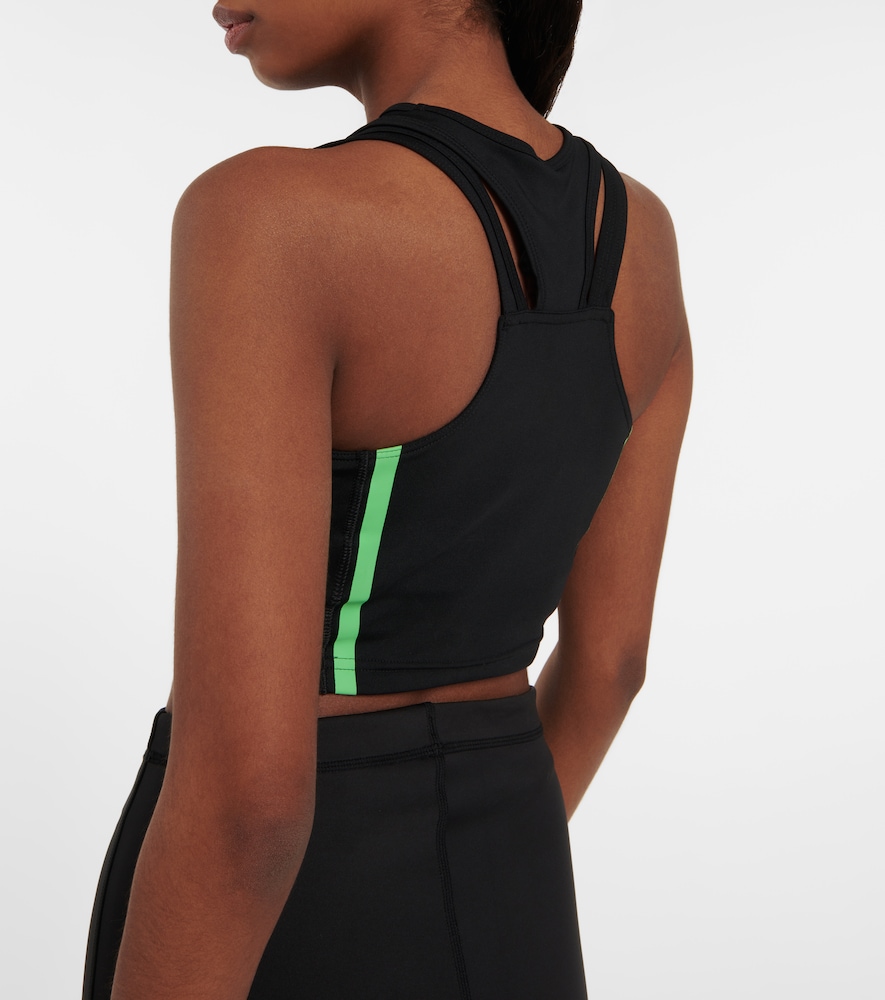 Cutout jersey crop top