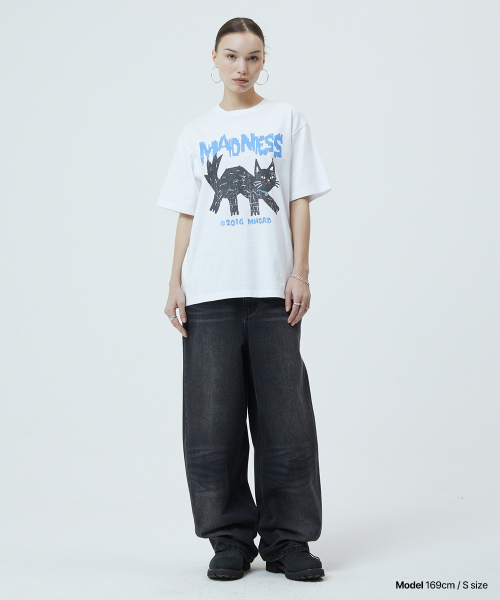 MADNESS CAT TEE WHITE