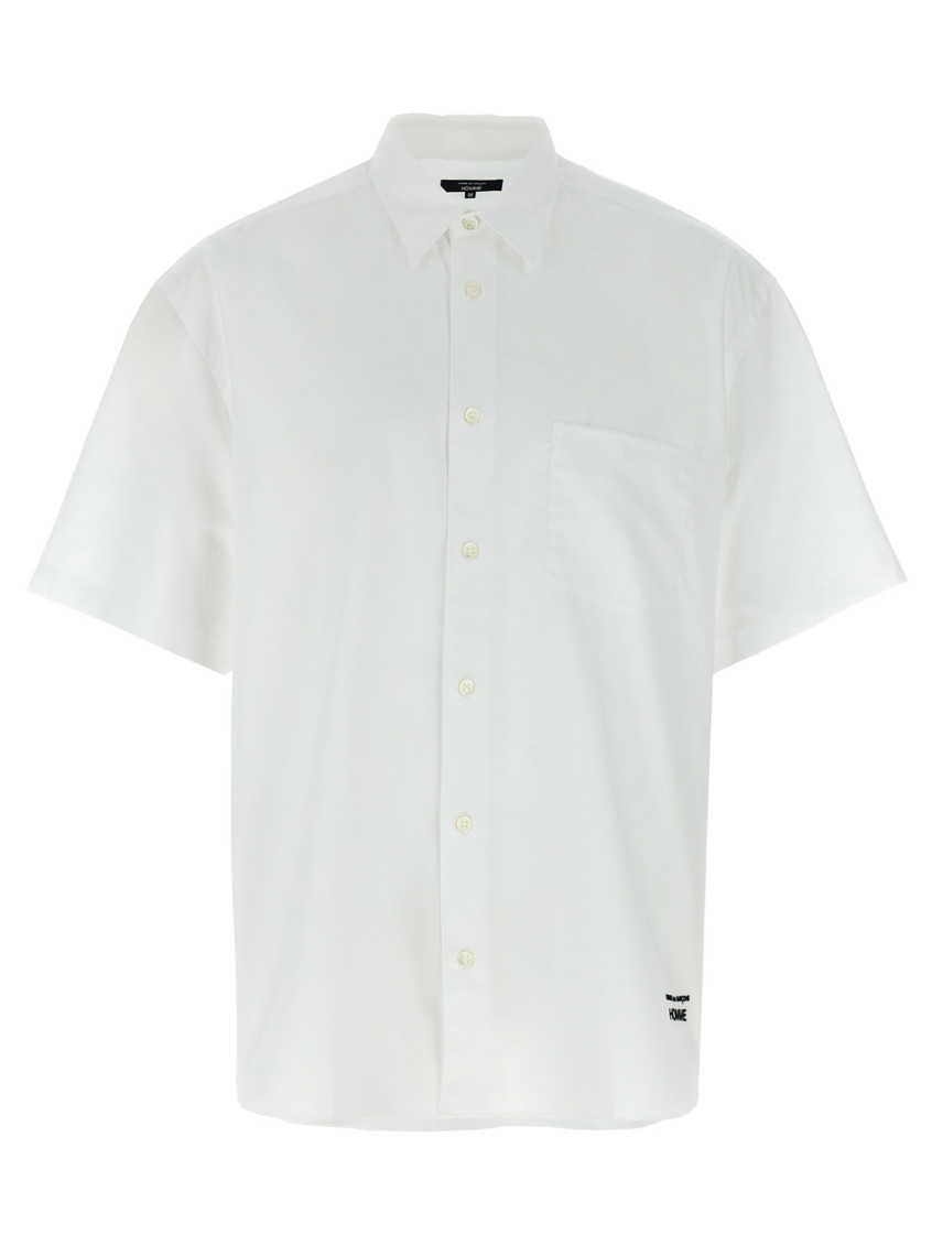White Logo Embroidery Shirt