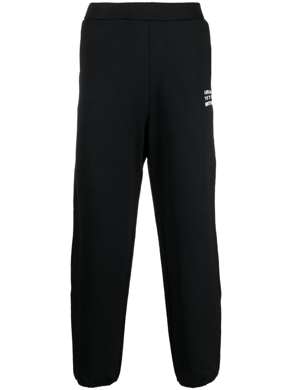 Logo-print cotton track pants - Black