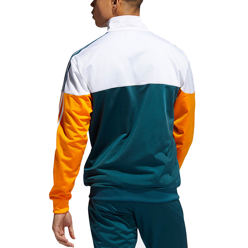 Originals Split Firebird Colorblock Casual Sports Stand Collar Side Stripe Windproof Jacket Yellow Green