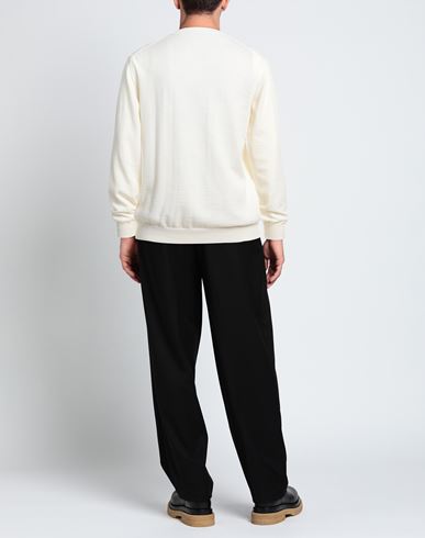 Man Sweater Ivory Size S Merino Wool