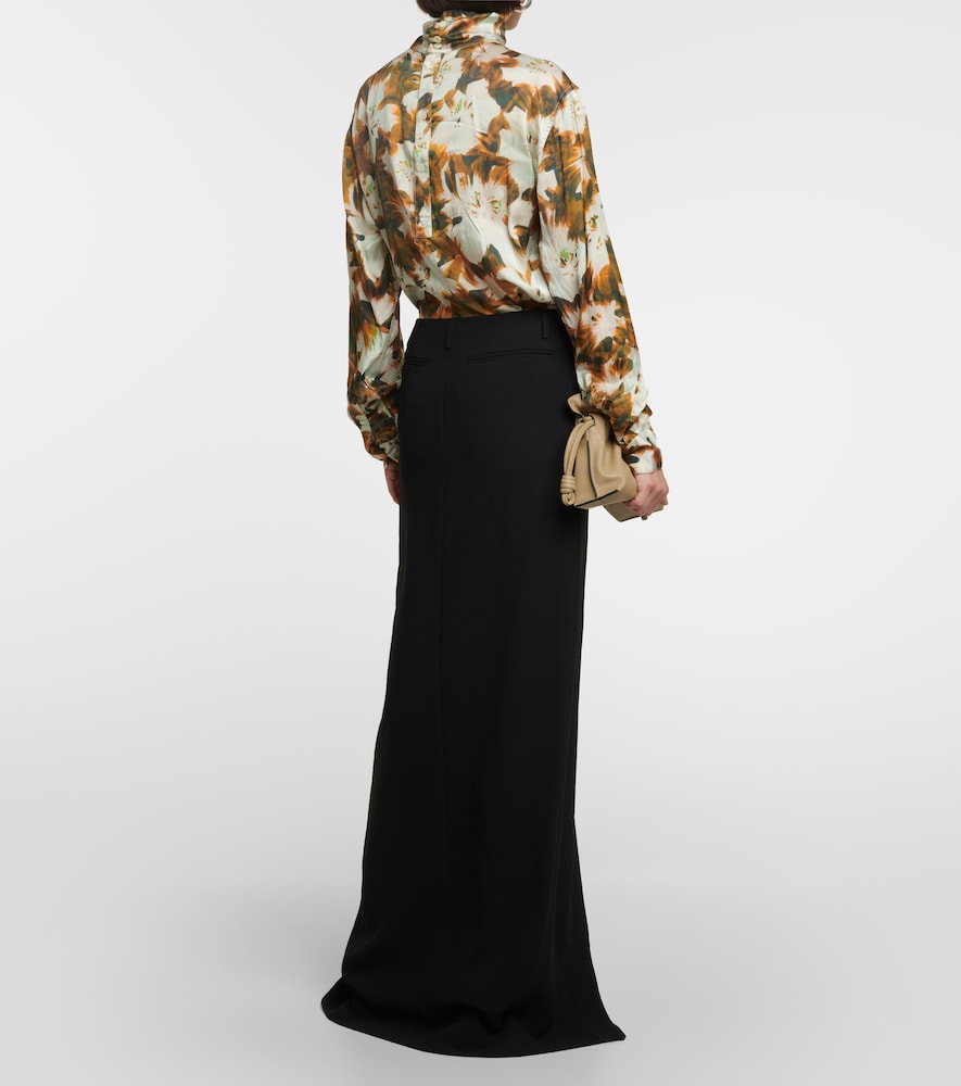 Dries Van Noten Crêpe maxi skirt