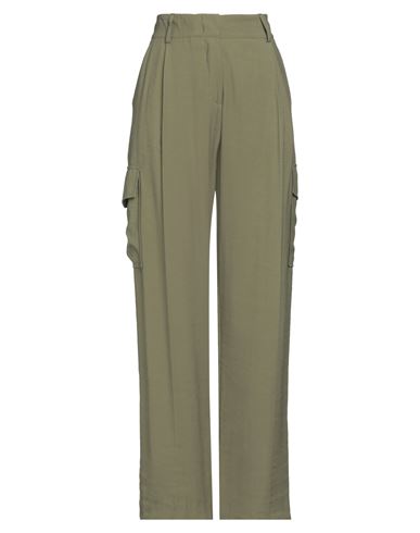 Woman Pants Military green Size 4 Viscose, Polyester