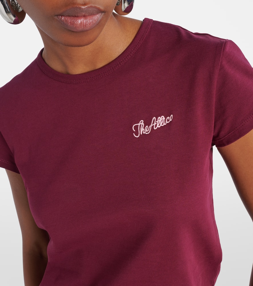 Logo cropped cotton jersey T-shirt