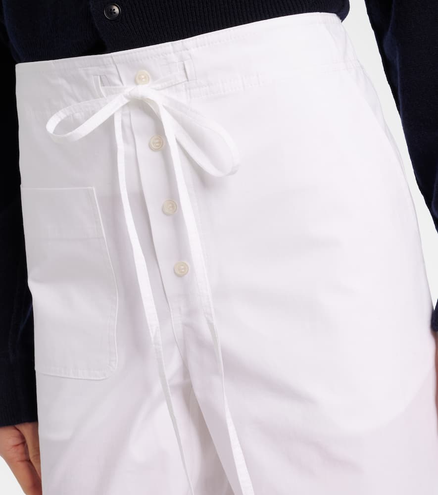 Cotton poplin tapered pants