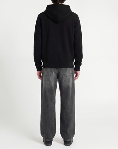 Man Sweatshirt Black Size M Cotton