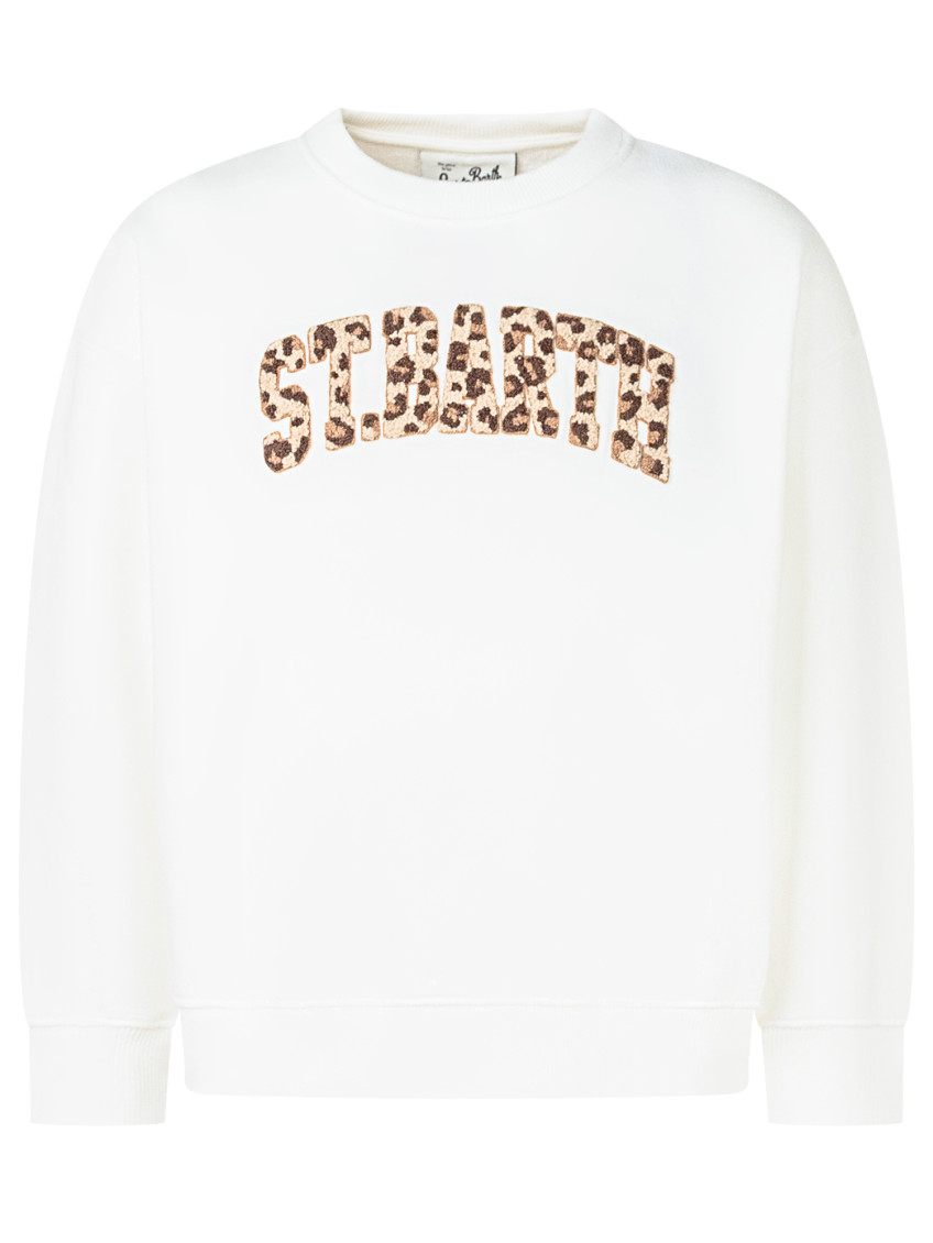 Kids White Crew Neck Sweatshirt