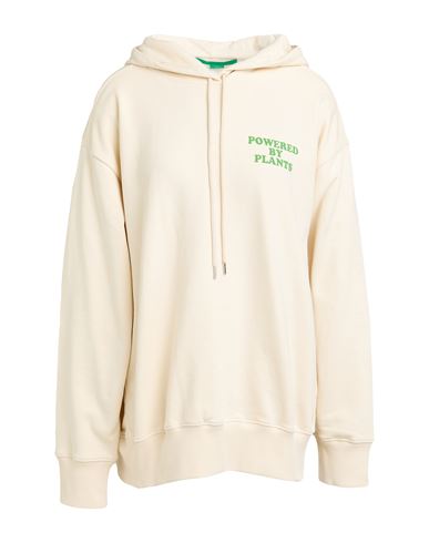Woman Sweatshirt Cream Size L Cotton