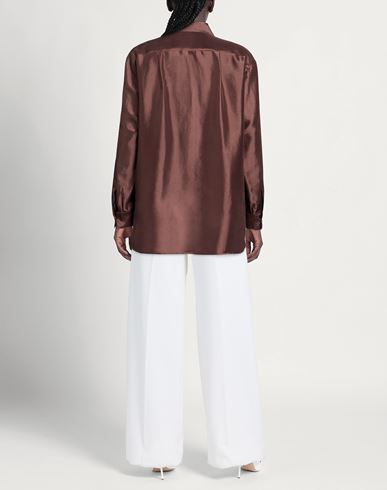 Woman Shirt Chocolate brown Size S Silk