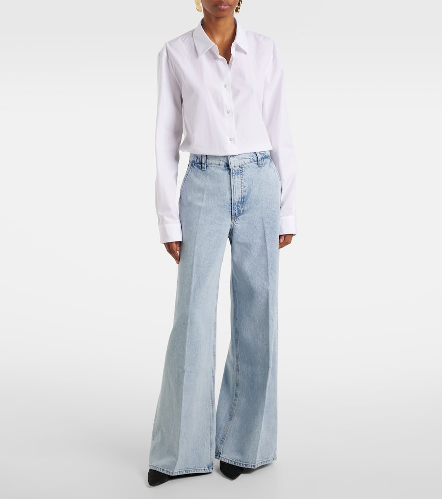 High-rise wide-leg jeans