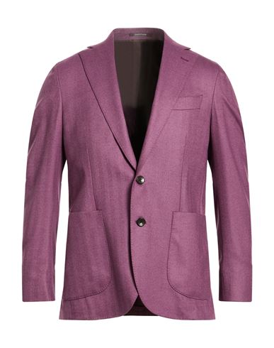 Man Blazer Purple Size 36 Virgin Wool, Silk, Cashmere, Elastane