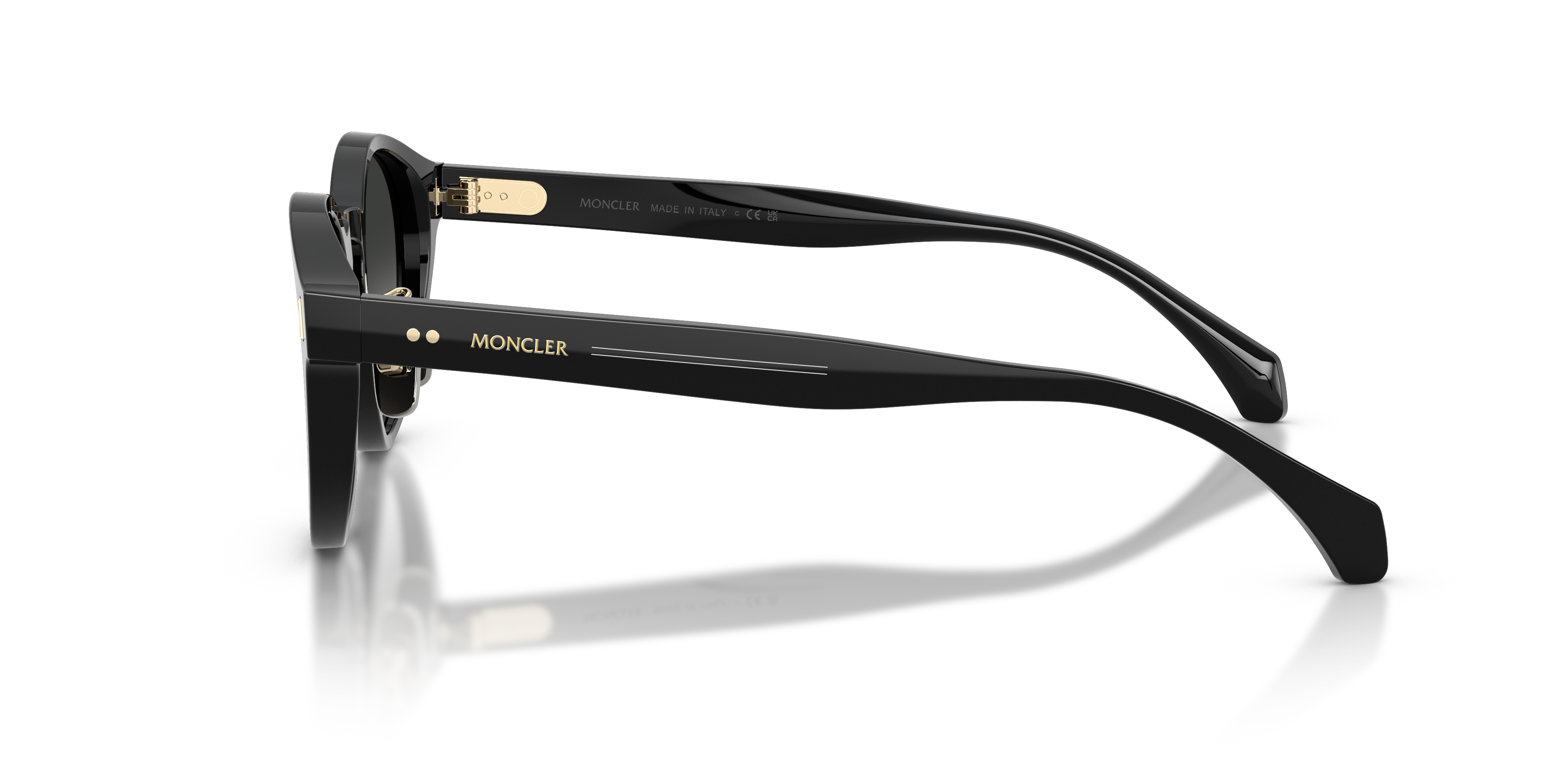 Moncler Unisex Moncler ME6017D EMBER 30013C Gafas de sol Acetato Negro Negro Redonda Normal Matizado