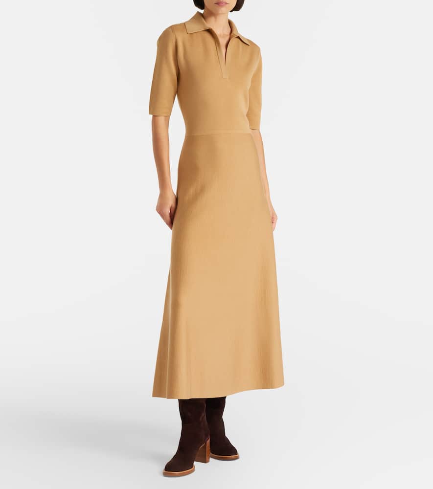 Wool and silk polo dress